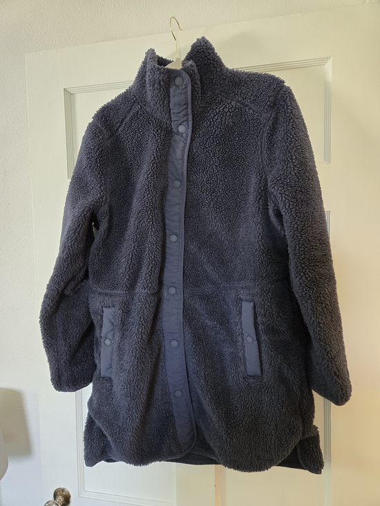 L.L. Bean Jackets & Blazers - LL Bean Cozy Plush Teddy Coat - Navy Blue